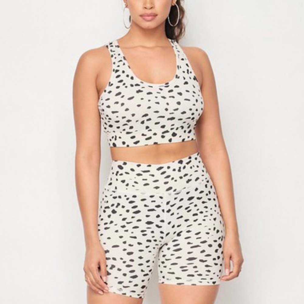 Dalmatian Workout shorts set